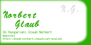 norbert glaub business card